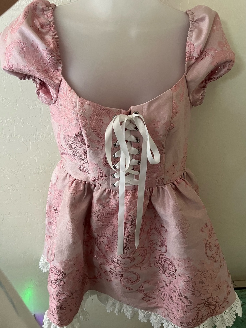 *BNWOT Rare Dolls Kill Sugar Thrillz Women’s Pink Baroque Dress Size Small*